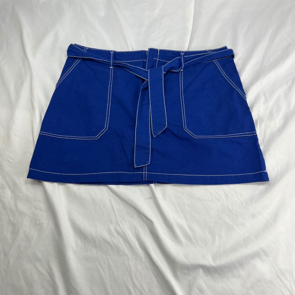 Wild Fable Mini Utility Canvas Blue Skirt
